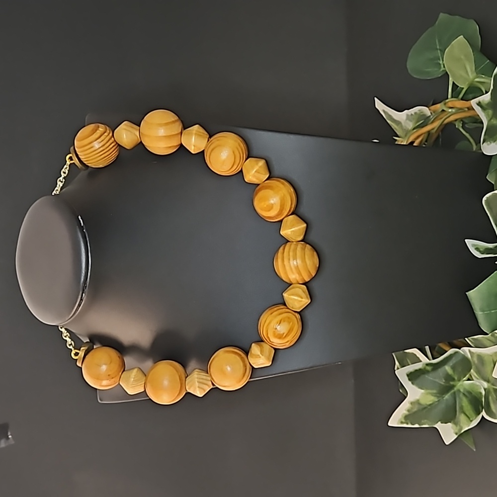 Round Wood Necklace